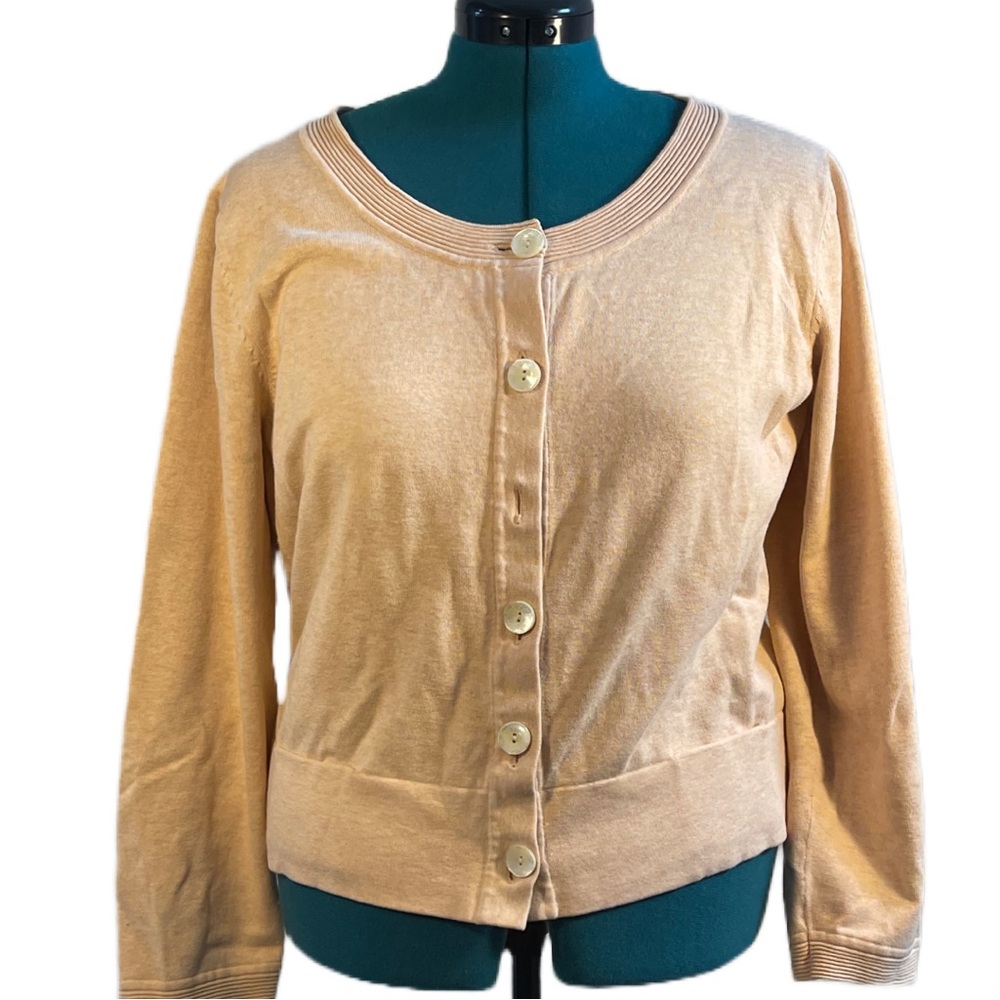 J. Jill Soft Peach Button-Up Cardigan Size 1X